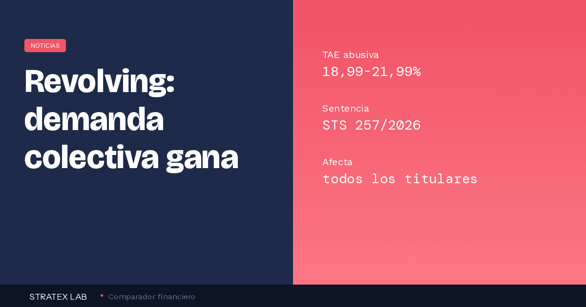 sentencia colectiva revolving Supremo - Stratex Lab