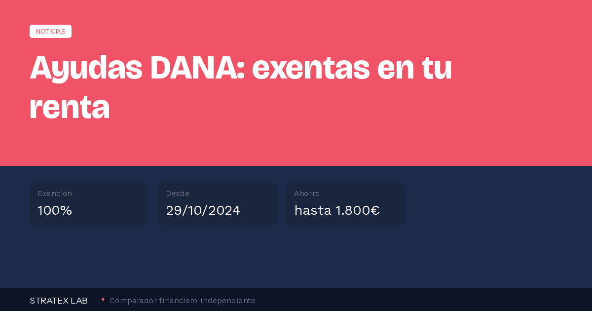 ayudas DANA exentas IRPF renta 2025 - Stratex Lab
