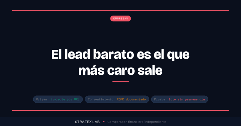 Comprar leads financieros: guía para empresas - Stratex Lab