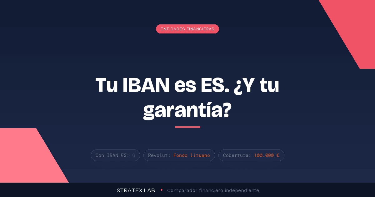 Neobancos con IBAN español y fondo de garantía 2026 - Stratex Lab